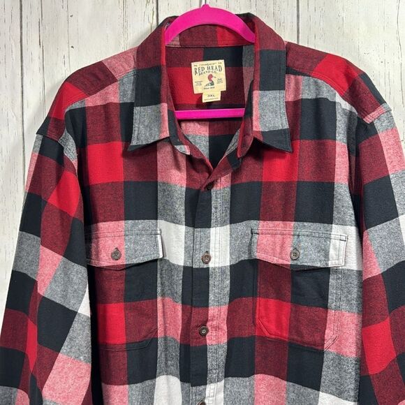 Red Head Brand Co. 3XL Buffalo Plaid Flannel Shirt Rugged Outdoor Cabin Core - Picture 7 of 15